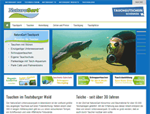 Tablet Screenshot of naturagart-tauchpark.de